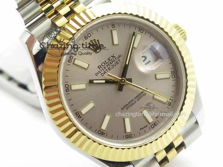 1222 Sleek DateJust II 41mm SS YG BP Maker Best Edition Silver Dial On Jubilee Bracelet A 3675